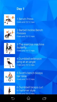 Fitness android App screenshot 2